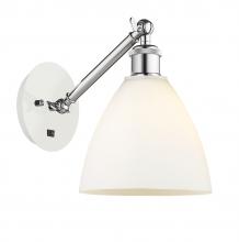 Innovations Lighting 317-1W-WPC-GBD-751-LED - Bristol - 1 Light - 8 inch - White Polished Chrome - Adjustable Sconce
