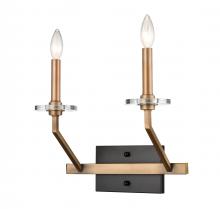 Innovations Lighting 331-2W-BBG-BB-C35-LED - Raleigh - 2 Light - 13 inch - Black Brushed Brass - Sconce