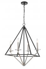 Innovations Lighting 331-4CR-BSN-BB-C35-LED - Raleigh - 4 Light - 24 inch - Black Satin Nickel - Chain Hung - Chandelier