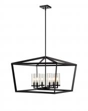 Innovations Lighting 378-6CR-BK-CL-26 - Colchester - 6 Light - 26 inch - Matte Black - Chandelier
