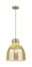 Innovations Lighting 410-1PM-BB-G412-12ME - Newton Bell - 1 Light - 12 inch - Brushed Brass - Cord hung - Pendant