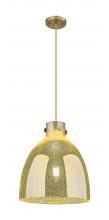 Innovations Lighting 410-1PM-BB-G412-14ME - Newton Bell - 1 Light - 14 inch - Brushed Brass - Cord hung - Pendant