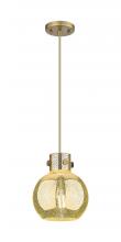 Innovations Lighting 410-1PS-BB-G410-8ME - Newton Sphere - 1 Light - 8 inch - Brushed Brass - Cord hung - Mini Pendant