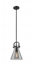 Innovations Lighting 410-1SS-BK-G411-8SM - Newton Cone - 1 Light - 8 inch - Matte Black - Mini Pendant