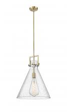 Innovations Lighting 411-1SL-BB-G411-16SDY - Newton Cone - 1 Light - 16 inch - Brushed Brass - Cord hung - Pendant