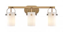 Innovations Lighting 423-3W-BB-G423-7WH - Pilaster - 3 Light - 24 inch - Brushed Brass - Bath Vanity Light