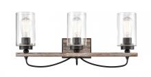 Innovations Lighting 442-3W-BK-CL-LED - Paladin - 3 Light - 24 inch - Matte Black - Bath Vanity Light
