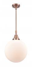 Innovations Lighting 447-1S-AC-G201-12 - Beacon - 1 Light - 12 inch - Antique Copper - Mini Pendant