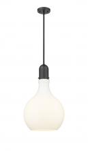 Innovations Lighting 492-1S-BK-G581-14-LED - Amherst - 1 Light - 14 inch - Matte Black - Stem hung - Pendant