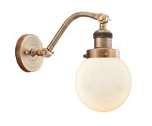 Innovations Lighting 515-1W-BB-G201-6-LED - Beacon - 1 Light - 6 inch - Brushed Brass - Adjustable Sconce