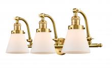 Innovations Lighting 515-3W-SG-G61 - Cone - 3 Light - 28 inch - Satin Gold - Adjustable Bath Vanity Light