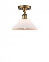 Innovations Lighting 516-1C-BB-G131-LED - Orwell - 1 Light - 8 inch - Brushed Brass - Semi-Flush Mount