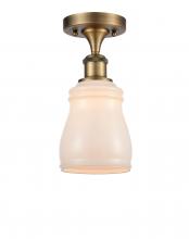 Innovations Lighting 516-1C-BB-G391-LED - Ellery - 1 Light - 5 inch - Brushed Brass - Semi-Flush Mount