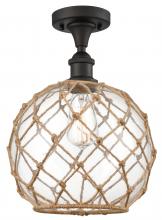 Innovations Lighting 516-1C-OB-G122-10RB-LED - Farmhouse Rope - 1 Light - 10 inch - Oil Rubbed Bronze - Semi-Flush Mount