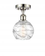 Innovations Lighting 516-1C-PN-G1213-6-LED - Athens Deco Swirl - 1 Light - 6 inch - Polished Nickel - Semi-Flush Mount