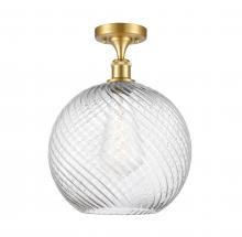 Innovations Lighting 516-1C-SG-G1214-12-LED - Athens Twisted Swirl - 1 Light - 12 inch - Satin Gold - Semi-Flush Mount