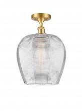Innovations Lighting 516-1C-SG-G462-12-LED - Norfolk - 1 Light - 12 inch - Satin Gold - Semi-Flush Mount