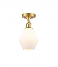 Innovations Lighting 516-1C-SG-G651-6-LED - Cindyrella - 1 Light - 6 inch - Satin Gold - Semi-Flush Mount