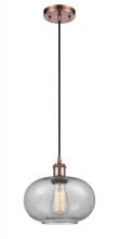 Innovations Lighting 516-1P-AC-G247-LED - Gorham - 1 Light - 10 inch - Antique Copper - Cord hung - Mini Pendant