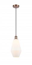 Innovations Lighting 516-1P-AC-G651-7-LED - Cindyrella - 1 Light - 7 inch - Antique Copper - Cord hung - Mini Pendant