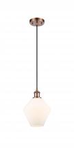 Innovations Lighting 516-1P-AC-G651-8-LED - Cindyrella - 1 Light - 8 inch - Antique Copper - Cord hung - Mini Pendant