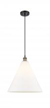 Innovations Lighting 516-1P-BAB-GBC-161-LED - Berkshire - 1 Light - 16 inch - Black Antique Brass - Cord hung - Pendant