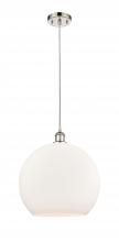 Innovations Lighting 516-1P-PN-G121-14-LED - Athens - 1 Light - 14 inch - Polished Nickel - Cord hung - Pendant