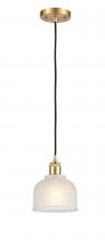 Innovations Lighting 516-1P-SG-G411-LED - Dayton - 1 Light - 6 inch - Satin Gold - Cord hung - Mini Pendant
