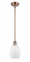 Innovations Lighting 516-1S-AC-G81-LED - Eaton - 1 Light - 6 inch - Antique Copper - Mini Pendant