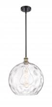 Innovations Lighting 516-1S-BAB-G1215-14-LED - Athens Water Glass - 1 Light - 13 inch - Black Antique Brass - Pendant