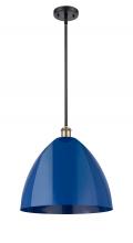 Innovations Lighting 516-1S-BAB-MBD-16-BL-LED - Plymouth - 1 Light - 16 inch - Black Antique Brass - Pendant