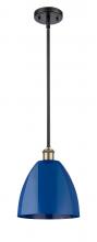 Innovations Lighting 516-1S-BAB-MBD-9-BL-LED - Plymouth - 1 Light - 9 inch - Black Antique Brass - Pendant