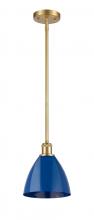 Innovations Lighting 516-1S-SG-MBD-75-BL-LED - Plymouth - 1 Light - 8 inch - Satin Gold - Pendant