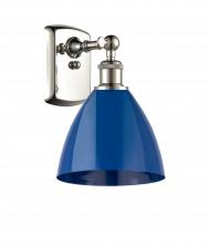 Innovations Lighting 516-1W-PN-MBD-75-BL-LED - Plymouth - 1 Light - 8 inch - Polished Nickel - Sconce