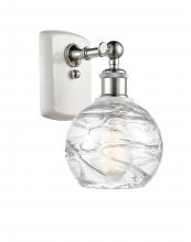 Innovations Lighting 516-1W-WPC-G1213-6-LED - Athens Deco Swirl - 1 Light - 6 inch - White Polished Chrome - Sconce