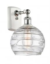 Innovations Lighting 516-1W-WPC-G1213-8-LED - Athens Deco Swirl - 1 Light - 8 inch - White Polished Chrome - Sconce