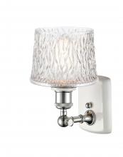 Innovations Lighting 516-1W-WPC-G402-LED - Niagara - 1 Light - 7 inch - White Polished Chrome - Sconce