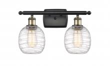 Innovations Lighting 516-2W-BAB-G1013-LED - Belfast - 2 Light - 16 inch - Black Antique Brass - Bath Vanity Light