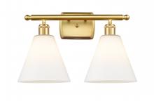 Innovations Lighting 516-2W-SG-GBC-81-LED - Berkshire - 2 Light - 18 inch - Satin Gold - Bath Vanity Light