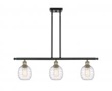 Innovations Lighting 516-3I-BAB-G1013-LED - Belfast - 3 Light - 36 inch - Black Antique Brass - Cord hung - Island Light