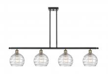 Innovations Lighting 516-4I-BAB-G1213-8-LED - Athens Deco Swirl - 4 Light - 48 inch - Black Antique Brass - Cord hung - Island Light