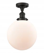 Innovations Lighting 517-1CH-OB-G201-10-LED - Beacon - 1 Light - 10 inch - Oil Rubbed Bronze - Semi-Flush Mount