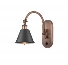 Innovations Lighting 518-1W-AC-M8-BK-LED - Smithfield - 1 Light - 7 inch - Antique Copper - Adjustable Swing Arm