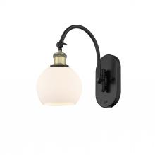 Innovations Lighting 518-1W-BAB-G121-6-LED - Athens - 1 Light - 6 inch - Black Antique Brass - Adjustable Swing Arm