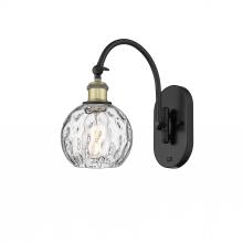 Innovations Lighting 518-1W-BAB-G1215-6-LED - Athens Water Glass - 1 Light - 6 inch - Black Antique Brass - Adjustable Swing Arm
