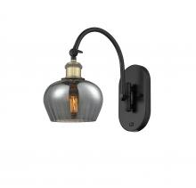 Innovations Lighting 518-1W-BAB-G93-LED - Fenton - 1 Light - 7 inch - Black Antique Brass - Adjustable Swing Arm