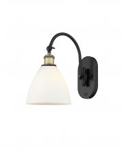 Innovations Lighting 518-1W-BAB-GBD-751-LED - Bristol - 1 Light - 8 inch - Black Antique Brass - Adjustable Swing Arm