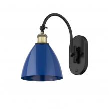 Innovations Lighting 518-1W-BAB-MBD-75-BL-LED - Plymouth - 1 Light - 8 inch - Black Antique Brass - Adjustable Swing Arm