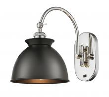 Innovations Lighting 518-1W-PN-M14-BK-LED - Adirondack - 1 Light - 8 inch - Polished Nickel - Adjustable Swing Arm
