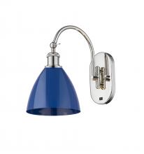 Innovations Lighting 518-1W-PN-MBD-75-BL-LED - Plymouth - 1 Light - 8 inch - Polished Nickel - Adjustable Swing Arm